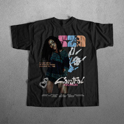 SZA CONTROL HEAVYWEIGHT CREWNECK T-SHIRT