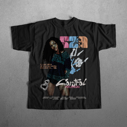 SZA CONTROL HEAVYWEIGHT CREWNECK T-SHIRT