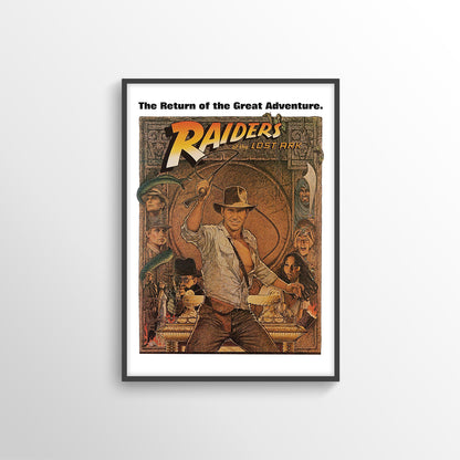 INDIANA JONES RAIDERS OF THE LOST ARK MOVIE FILM POSTER PRINT