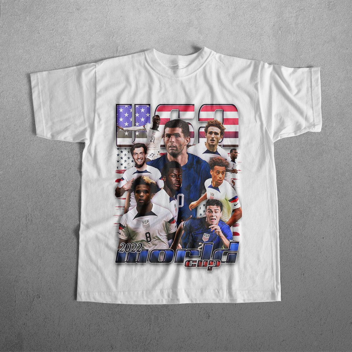 USA WORLD CUP HEAVYWEIGHT CREWNECK T-SHIRT