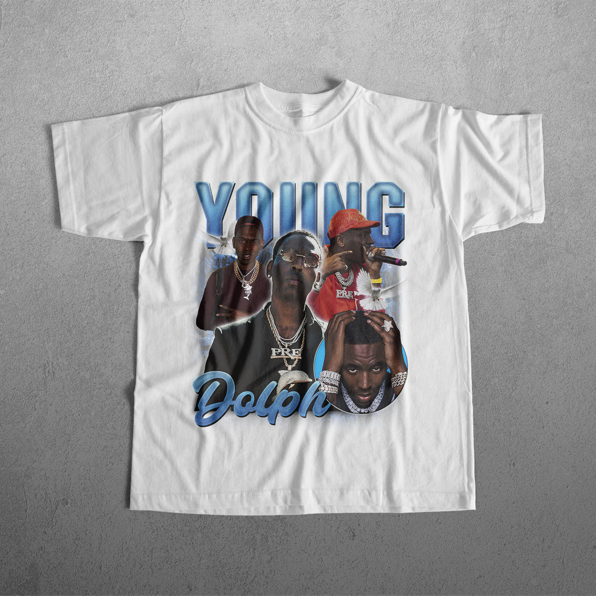 YOUNG DOLPH HEAVYWEIGHT CREWNECK T-SHIRT