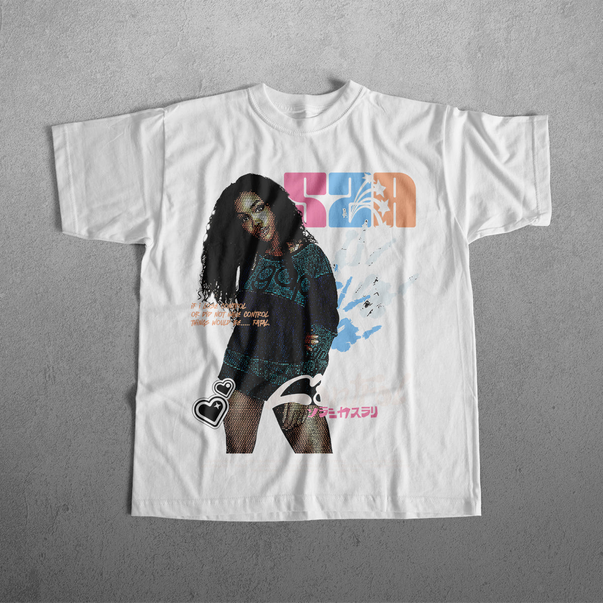 SZA CONTROL HEAVYWEIGHT CREWNECK T-SHIRT