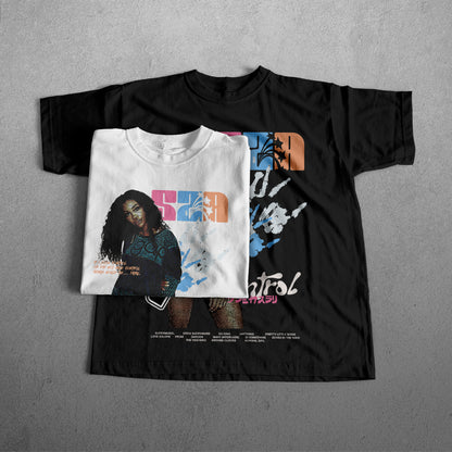 SZA CONTROL HEAVYWEIGHT CREWNECK T-SHIRT