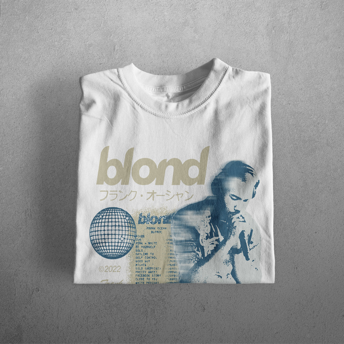 FRANK OCEAN BLOND HEAVYWEIGHT CREWNECK T-SHIRT