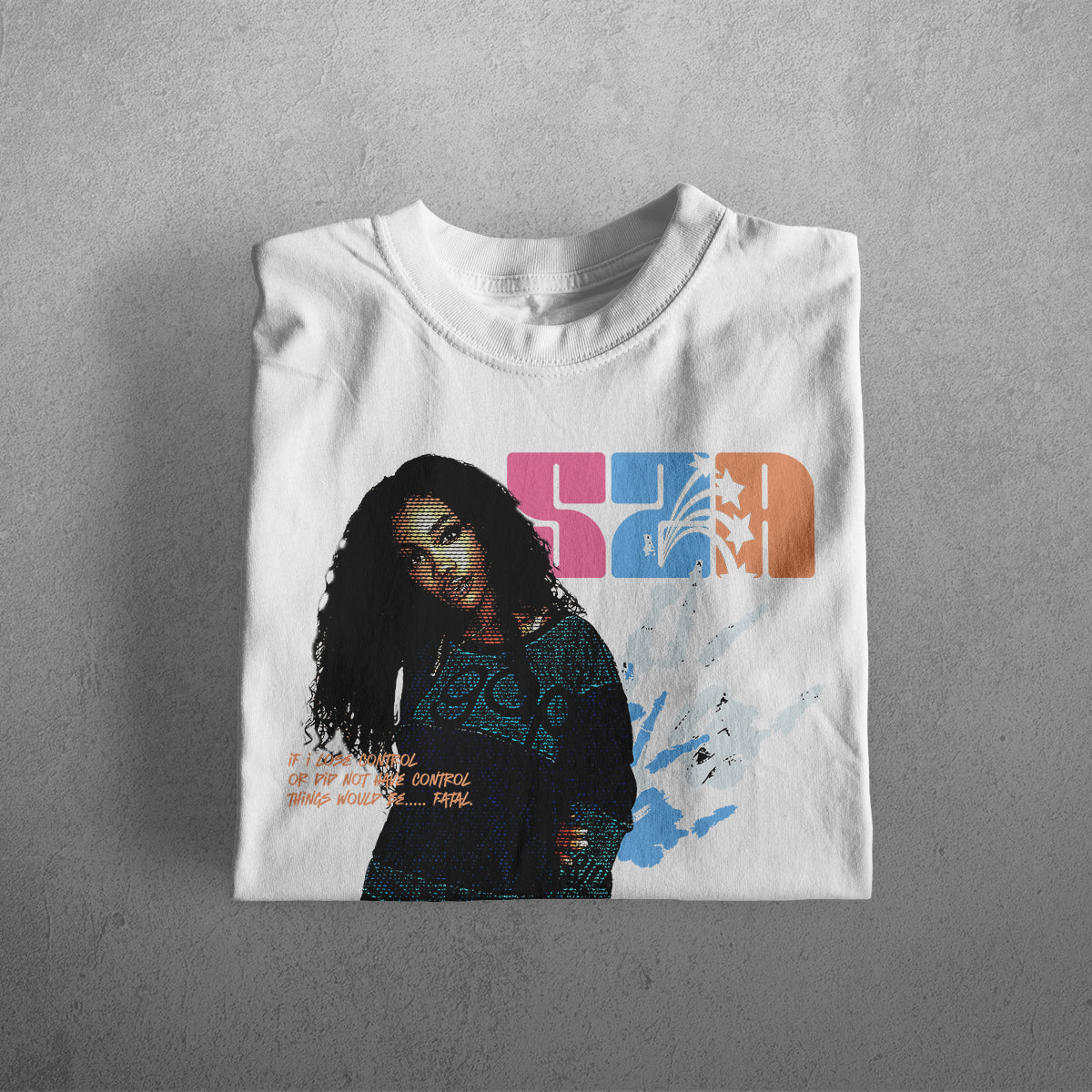 SZA CONTROL HEAVYWEIGHT CREWNECK T-SHIRT