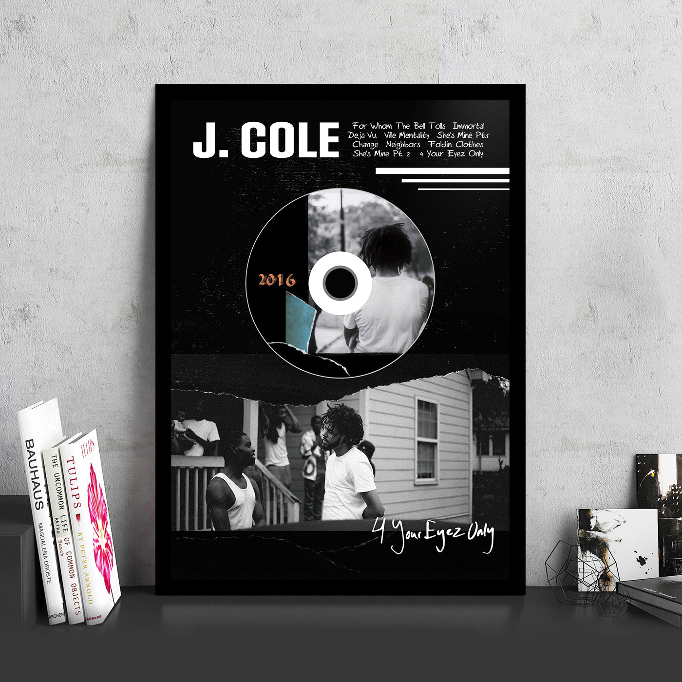 J COLE '4 YOUR EYEZ ONLY' FRAMED CD ALBUM PLAQUE