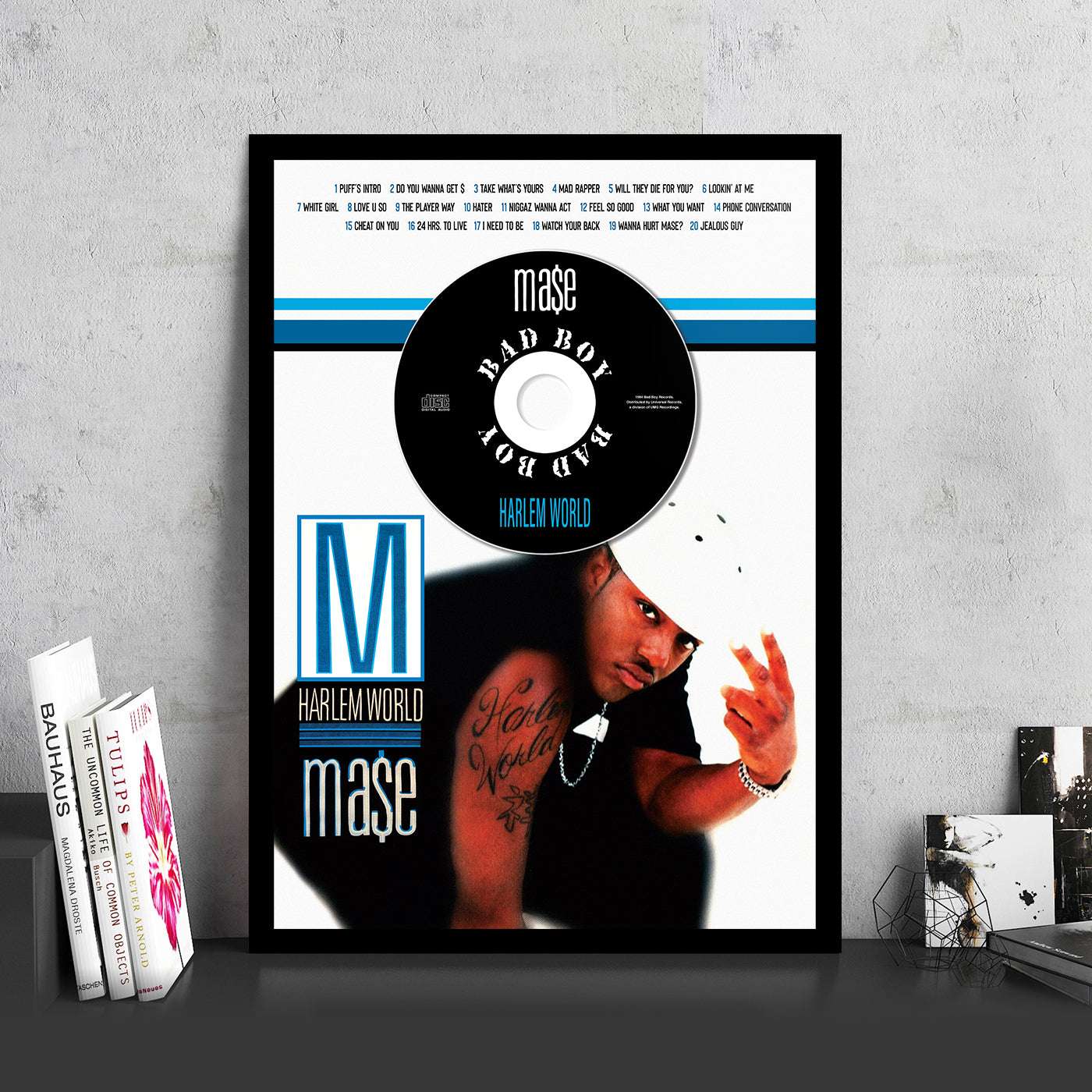 MASE 'HARLEM WORLD' FRAMED CD ALBUM PLAQUE