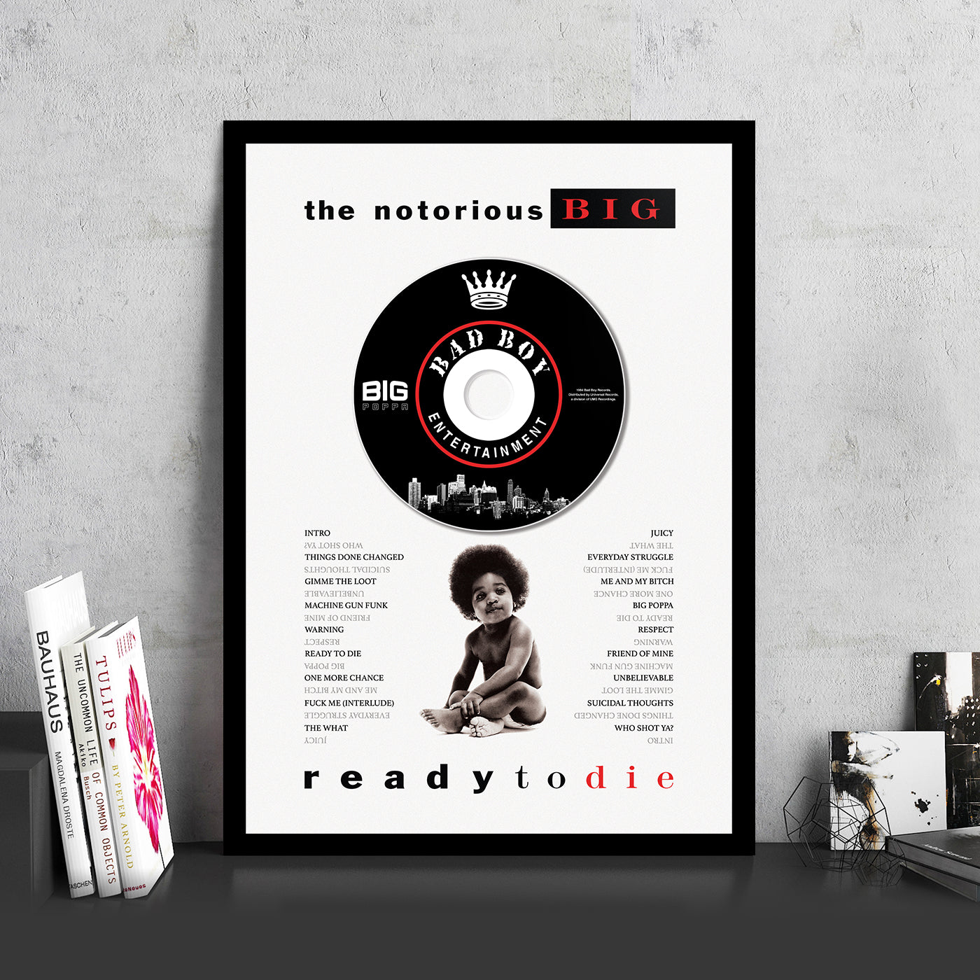 THE NOTORIOUS B.I.G 'READY TO DIE' FRAMED CD ALBUM PLAQUE