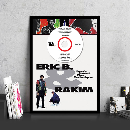 ERIC B. & RAKIM 'DON'T SWEAT THE TECHNIQUE' FRAMED CD ALBUM PLAQUE