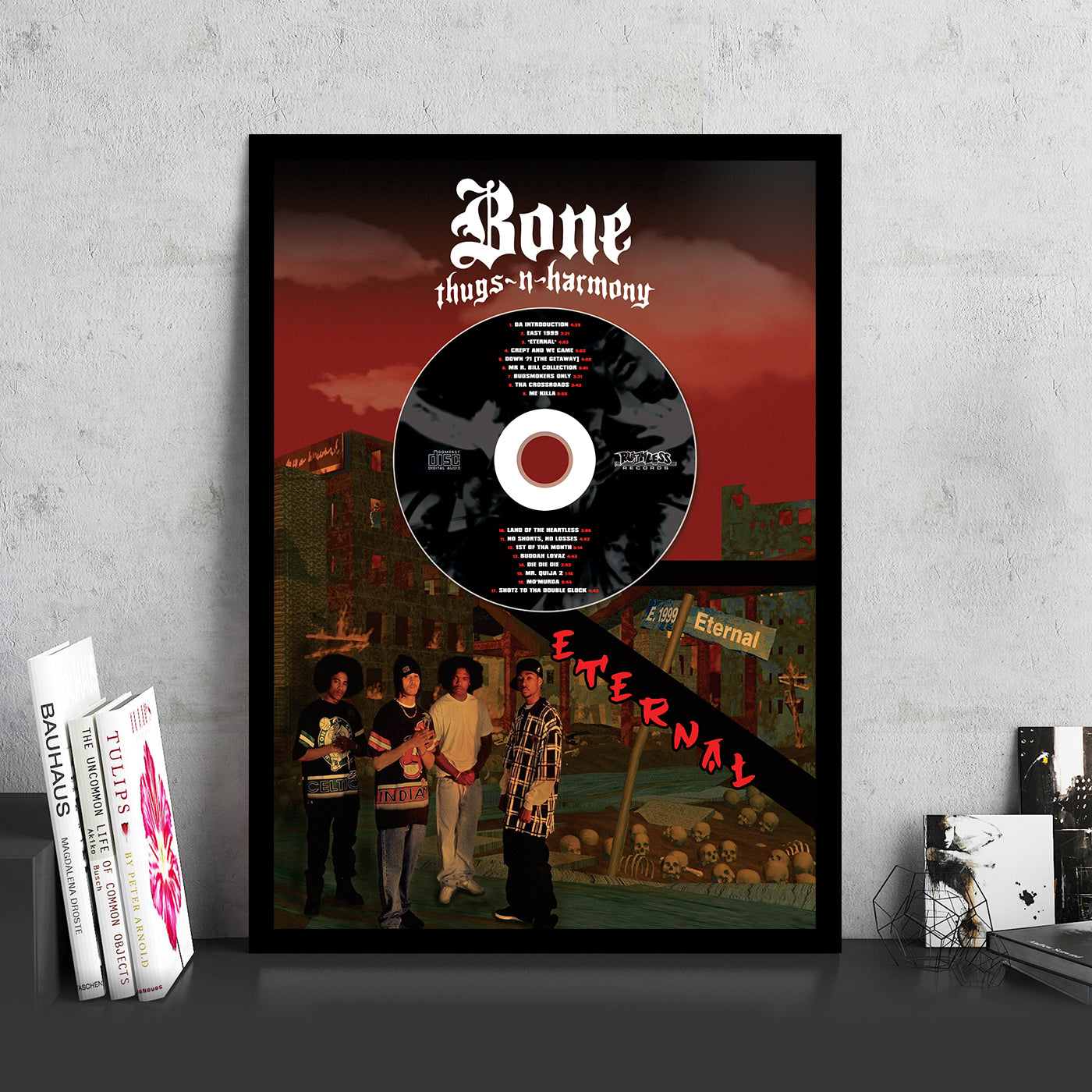 BONE THUGS-N-HARMONY 'E. 1999 ETERNAL' FRAMED CD ALBUM PLAQUE