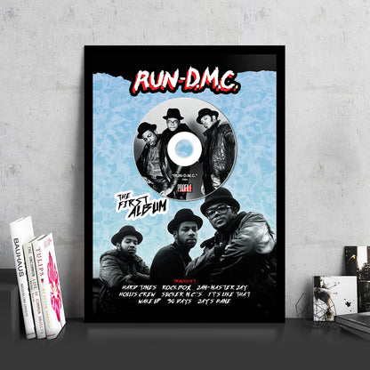 RUN DMC 'RUN DMC' FRAMED CD ALBUM PLAQUE