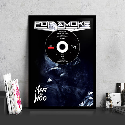 POP SMOKE 'MEET THE WOO' FRAMED CD ALBUM PLAQUE