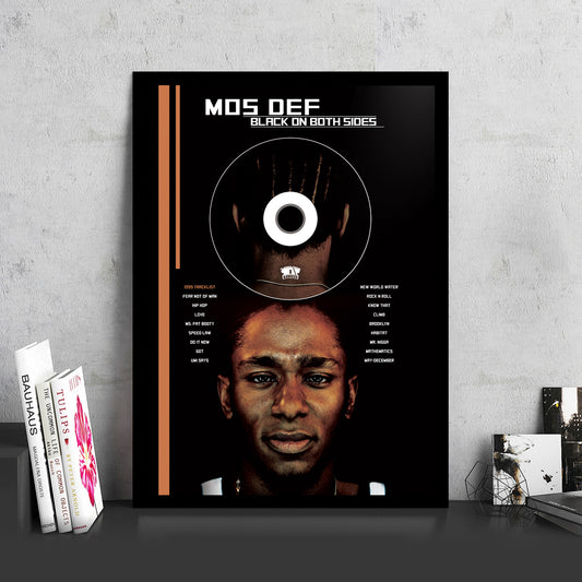 MOS DEF 'BLACK ON BOTH SIDES' FRAMED CD ALBUM PLAQUE