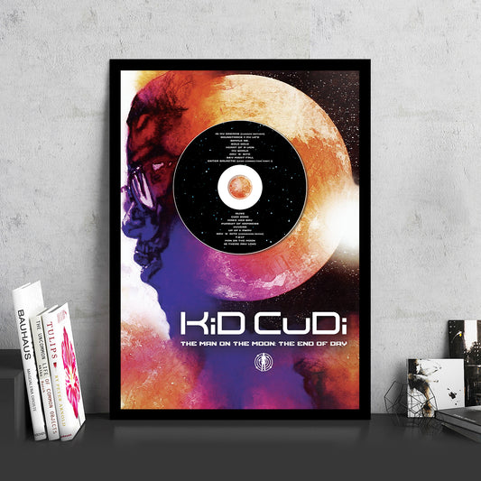 KID CUDI 'MAN ON THE MOON - THE END OF DAY' FRAMED CD ALBUM PLAQUE