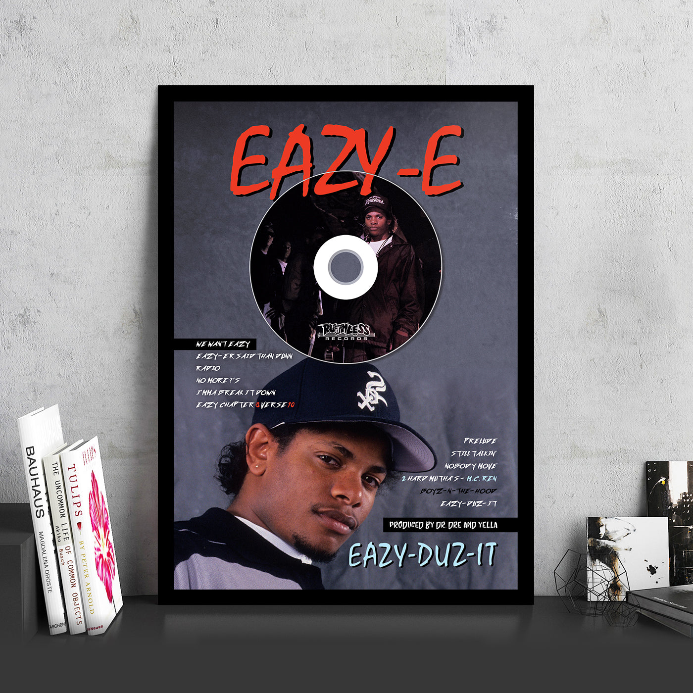 EAZY E 'EAZY-DUZ-IT' FRAMED CD ALBUM PLAQUE