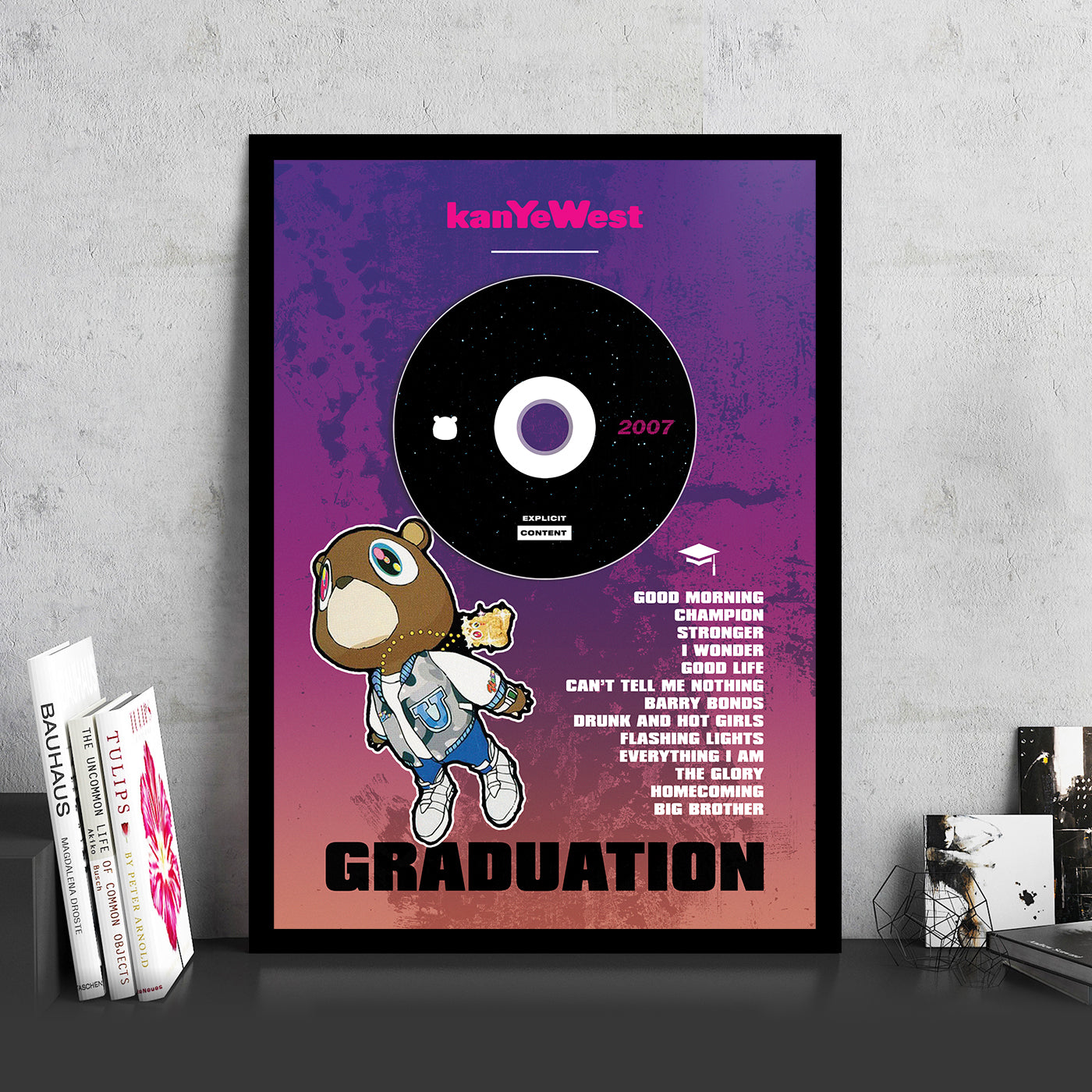 KANYE WEST 'GRADUATION' FRAMED CD ALBUM PLAQUE