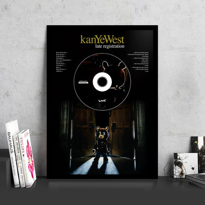 KANYE WEST 'LATE REGISTRATION' FRAMED CD ALBUM PLAQUE