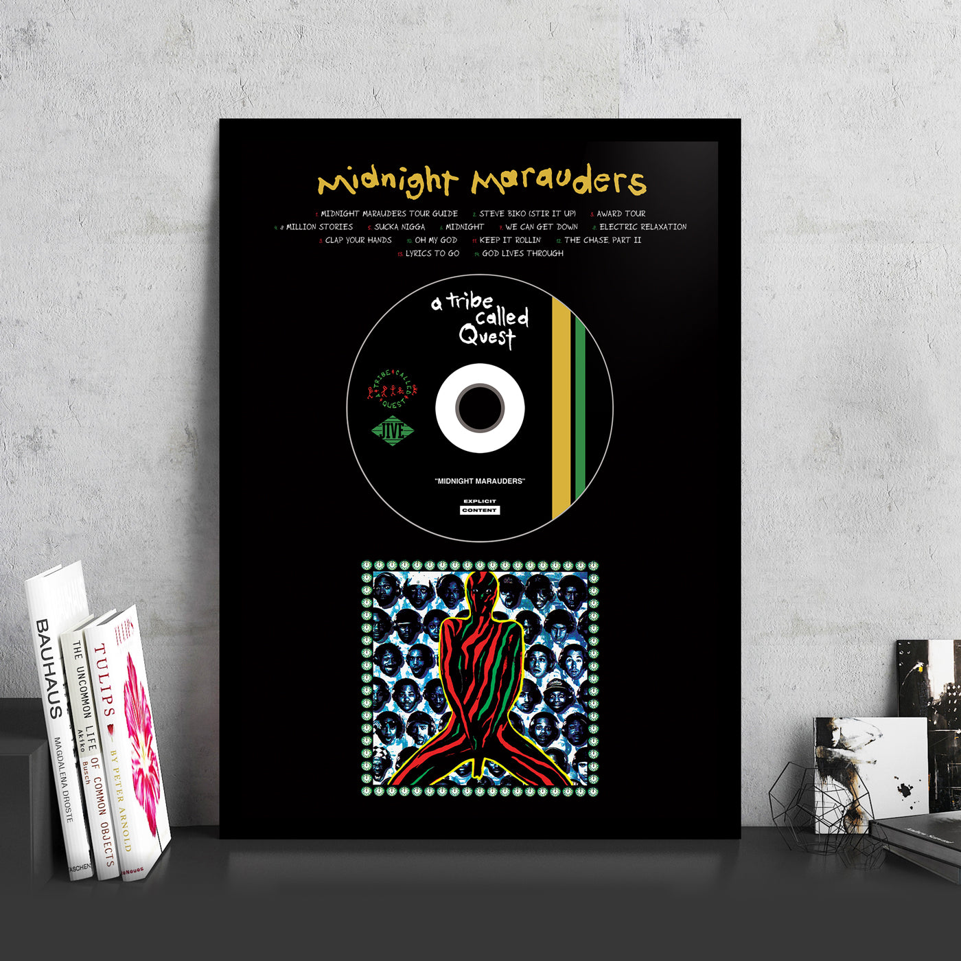 A TRIBE CALLED QUEST 'MIDNIGHT MARAUDERS' FRAMED CD ALBUM PLAQUE