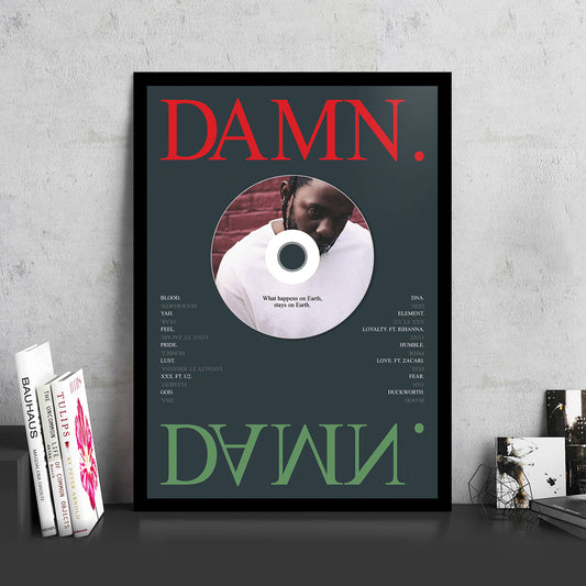 KENDRICK LAMAR 'DAMN.' FRAMED CD ALBUM PLAQUE