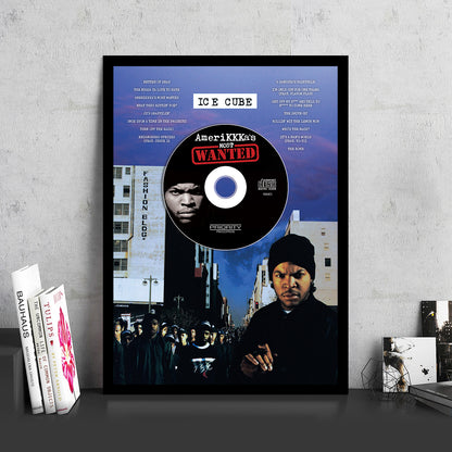 ICE CUBE 'AMERIKKKA'S MOST WANTED' FRAMED CD ALBUM PLAQUE