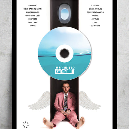 MAC MILLER 'SWIMMING' FRAMED CD ALBUM PLAQUE