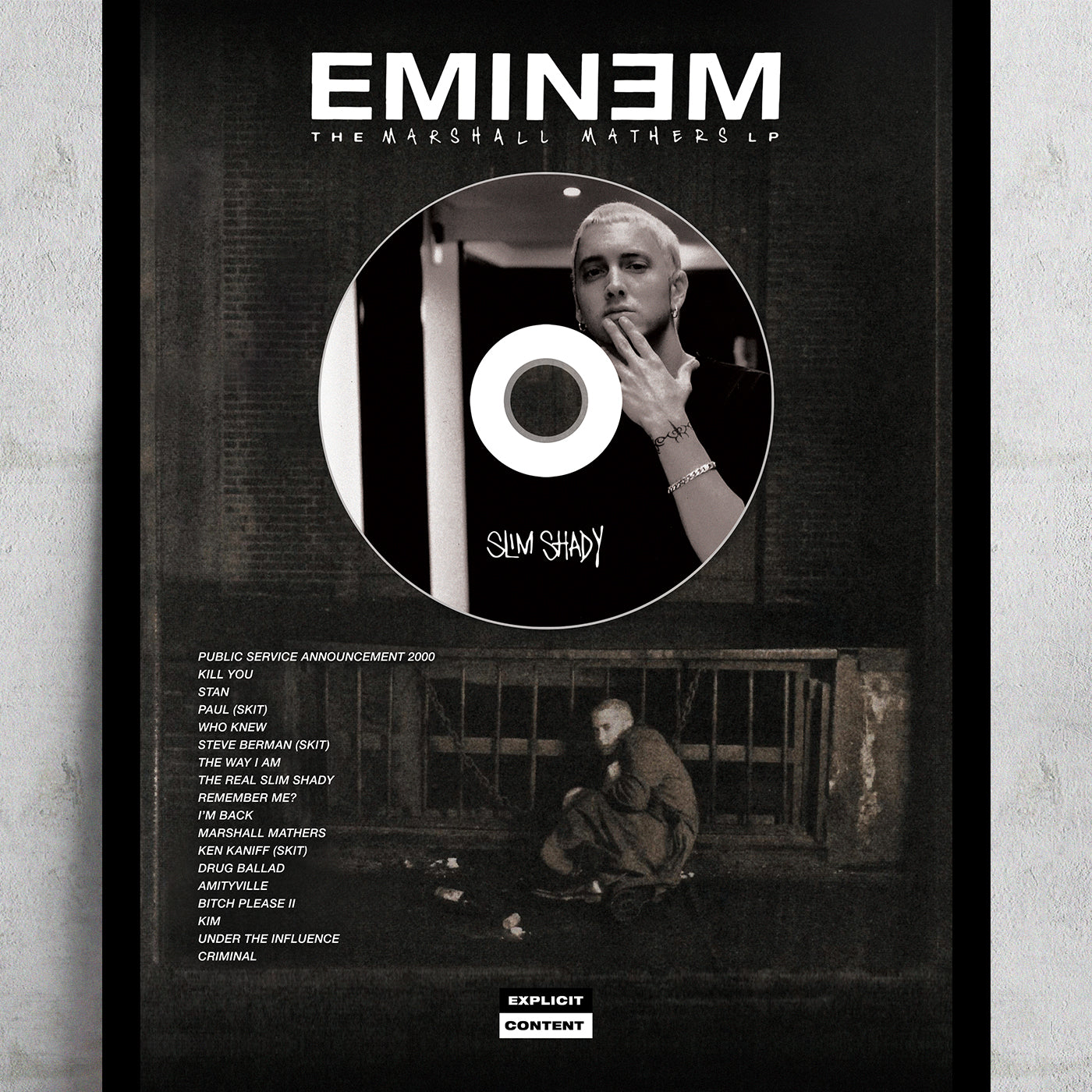 EMINEM 'THE MARSHAL MATHERS LP' FRAMED CD ALBUM PLAQUE