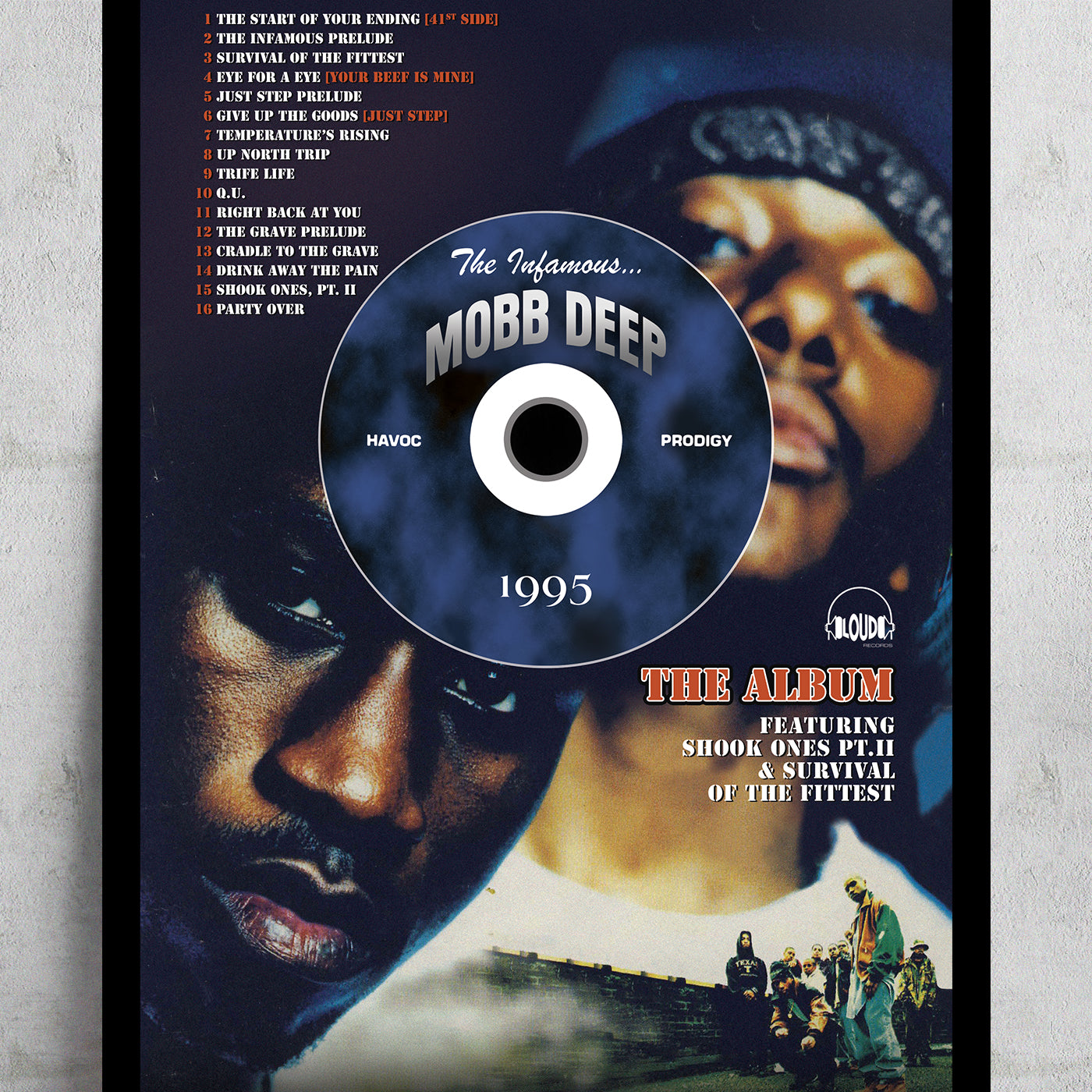 MOBB DEEP 'THE INFAMOUS' FRAMED CD ALBUM PLAQUE