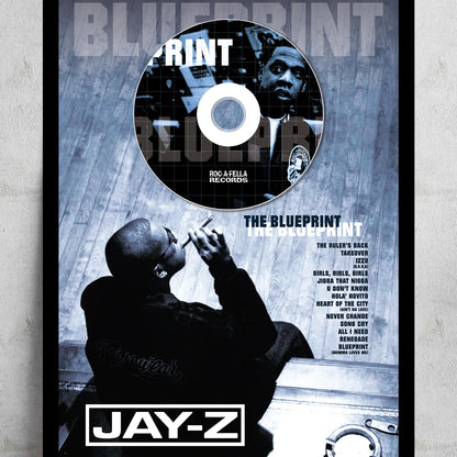 JAY-Z 'THE BLUEPRINT' FRAMED CD ALBUM PLAQUE