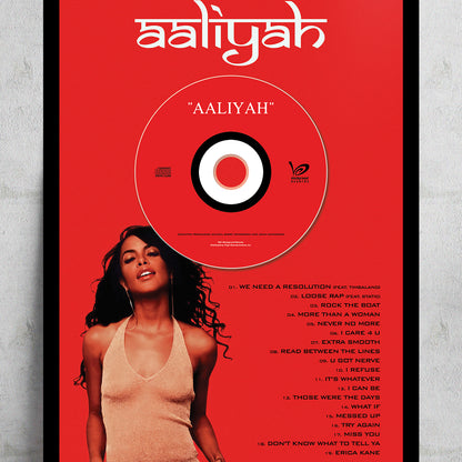 AALIYAH 'AALIYAH' FRAMED CD ALBUM PLAQUE