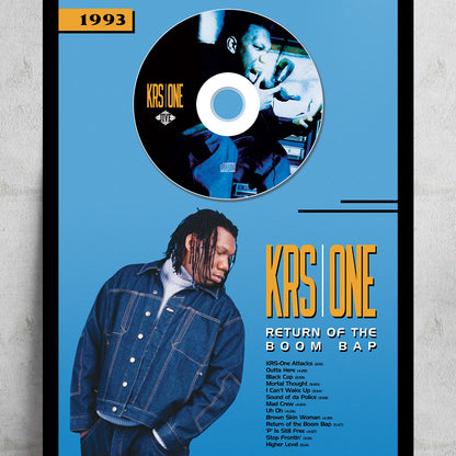 KRS-ONR 'RETURN OF THE BOOM BAP' FRAMED CD ALBUM PLAQUE