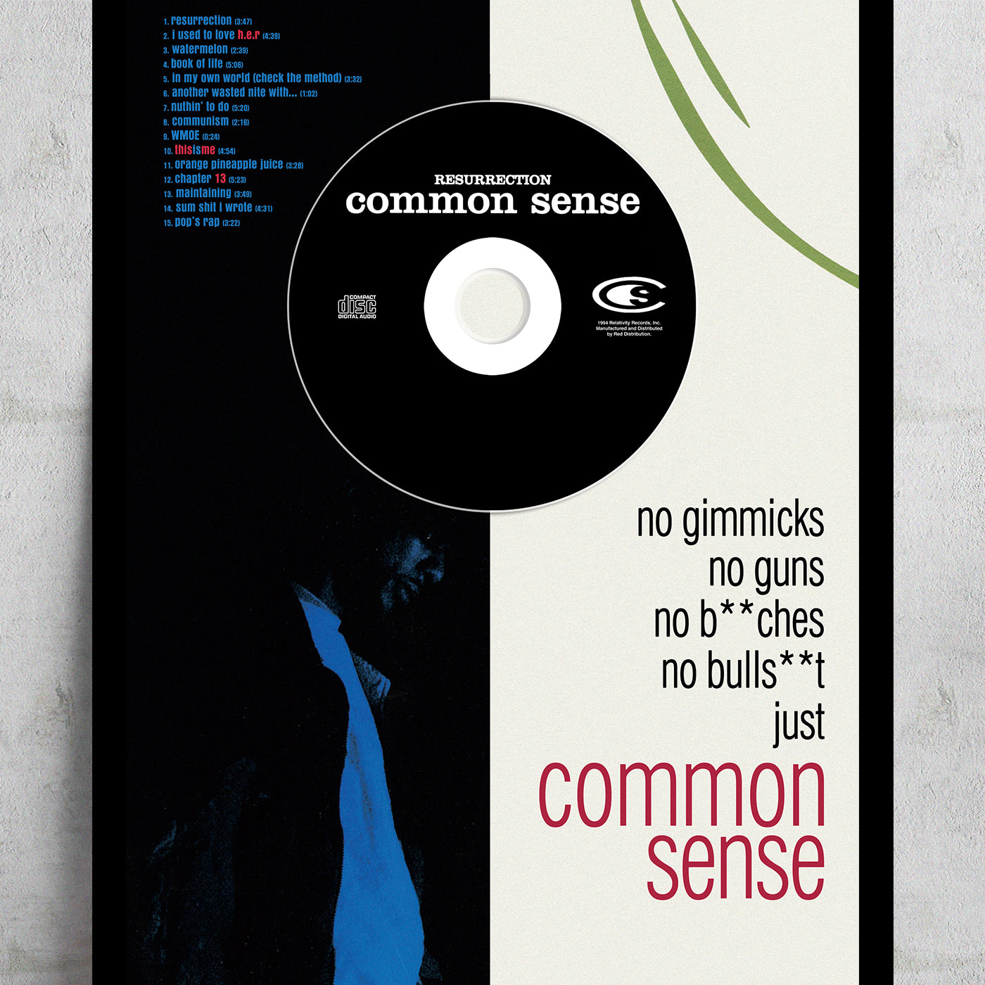 COMMON SENSE 'RESURRECTION' FRAMED CD ALBUM PLAQUE