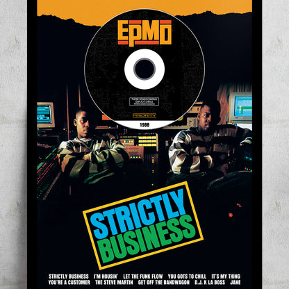 EPMD 'STRICTLY BUSINESS' FRAMED CD ALBUM PLAQUE