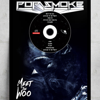 POP SMOKE 'MEET THE WOO' FRAMED CD ALBUM PLAQUE