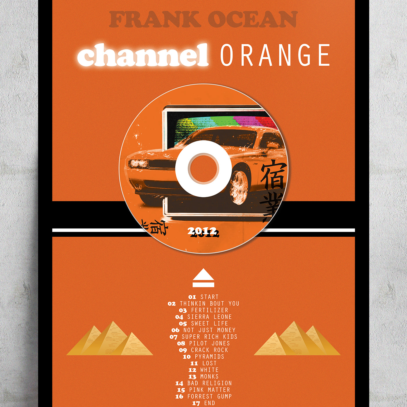 FRANK OCEAN 'CHANNEL ORANGE' FRAMED CD ALBUM PLAQUE