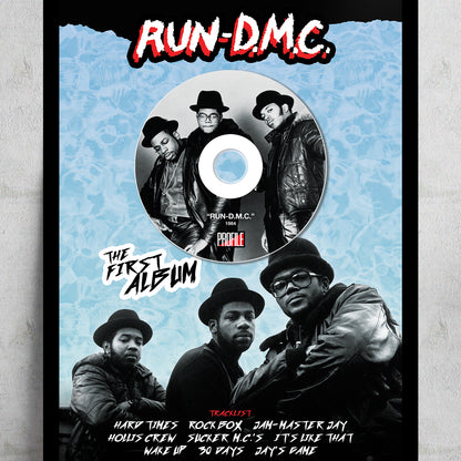 RUN DMC 'RUN DMC' FRAMED CD ALBUM PLAQUE