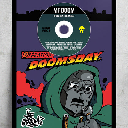 MF DOOM 'OPERATION DOOMSDAY' FRAMED CD ALBUM PLAQUE