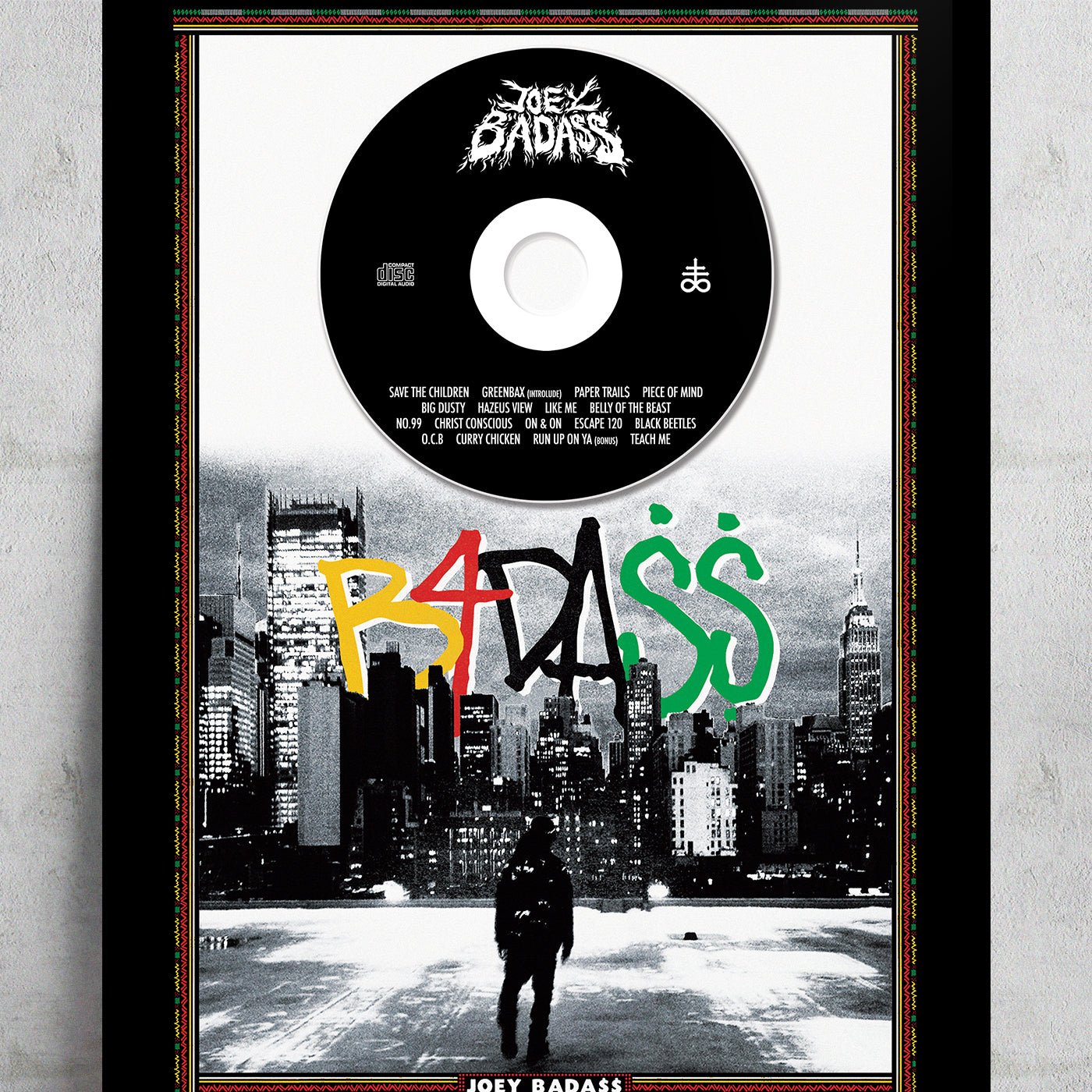 JOEY BADA
 'B4.DA.
' FRAMED CD ALBUM PLAQUE – SINCITYPRINT