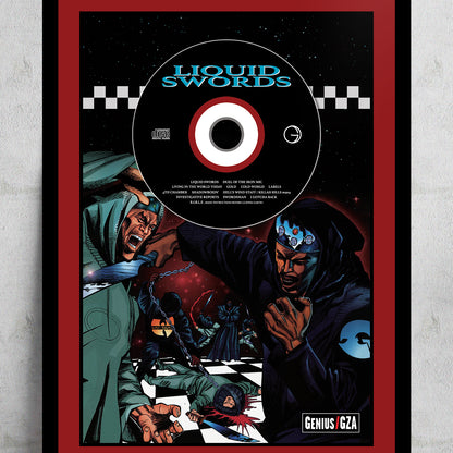 GZA 'LIQUID SWORDS' FRAMED CD ALBUM PLAQUE