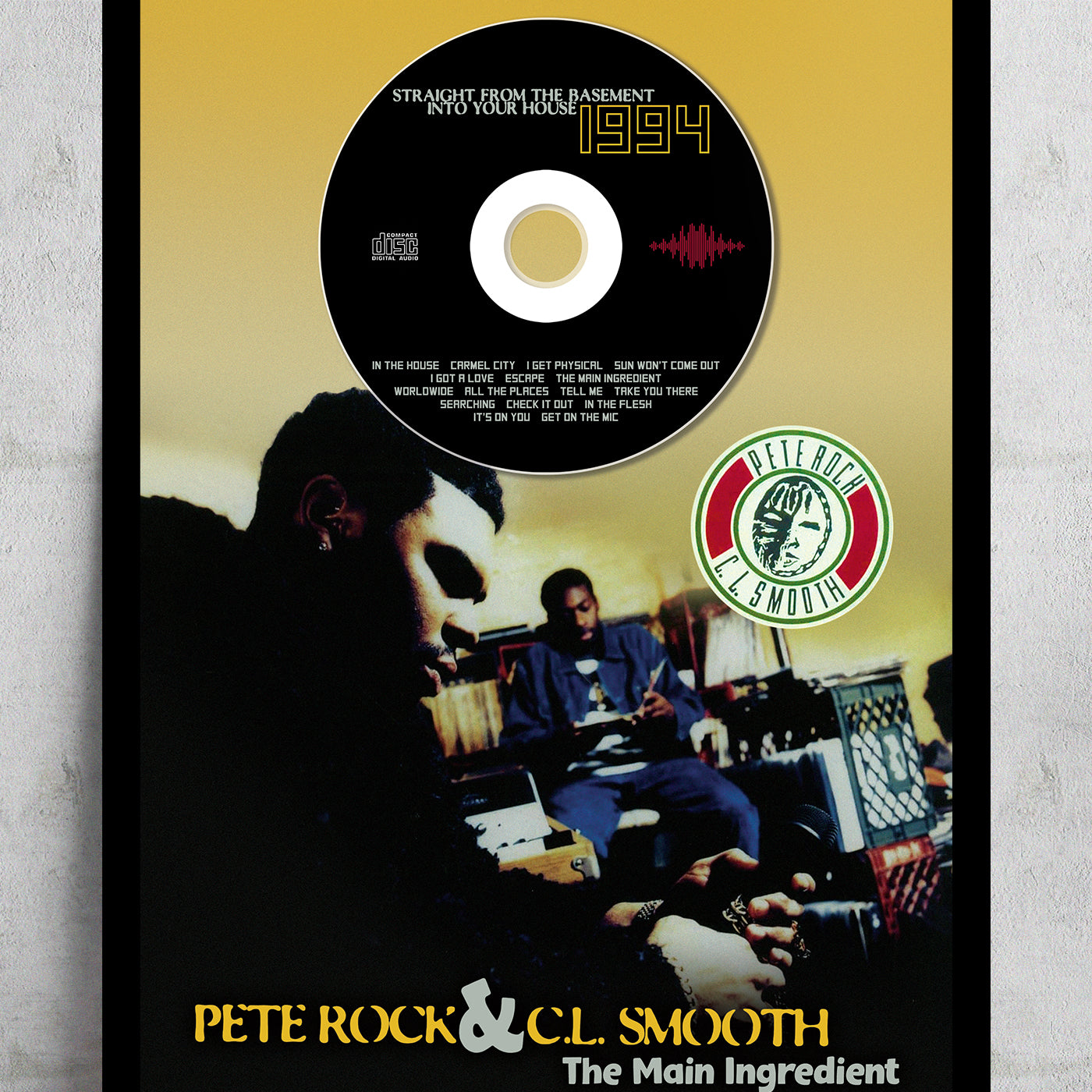 PETE ROCK & CL SMOOTH 'THE MAIN INGREDIENT' FRAMED CD ALBUM PLAQUE