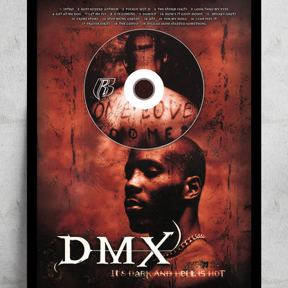 DMX 'IT'S DARK AND HELL IS HOT' FRAMED CD ALBUM PLAQUE