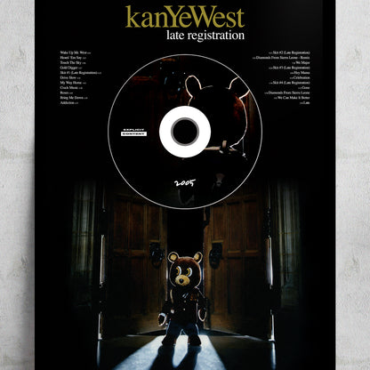 KANYE WEST 'LATE REGISTRATION' FRAMED CD ALBUM PLAQUE