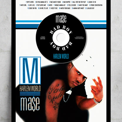 MASE 'HARLEM WORLD' FRAMED CD ALBUM PLAQUE