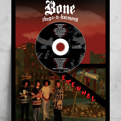 BONE THUGS-N-HARMONY 'E. 1999 ETERNAL' FRAMED CD ALBUM PLAQUE