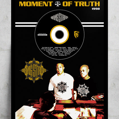 GANG STARR 'MOMENT OF TRUTH' FRAMED CD ALBUM PLAQUE