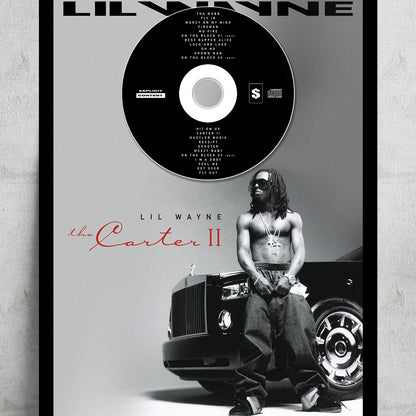 LIL WAYNE 'THA CARTER ll' FRAMED CD ALBUM PLAQUE