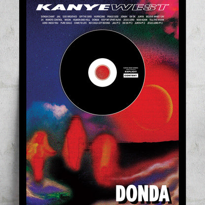 KANYE WEST 'DONDA' FRAMED CD ALBUM PLAQUE