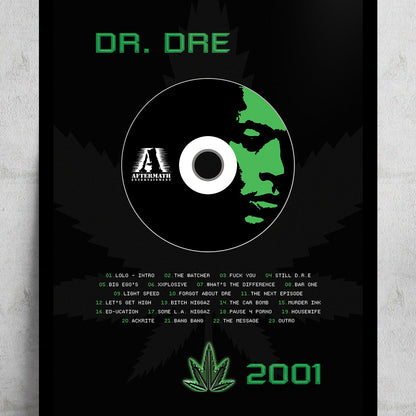 DR. DRE '2001' FRAMED CD ALBUM PLAQUE