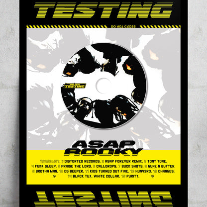 A$AP ROCKY 'TESTING' FRAMED CD ALBUM PLAQUE