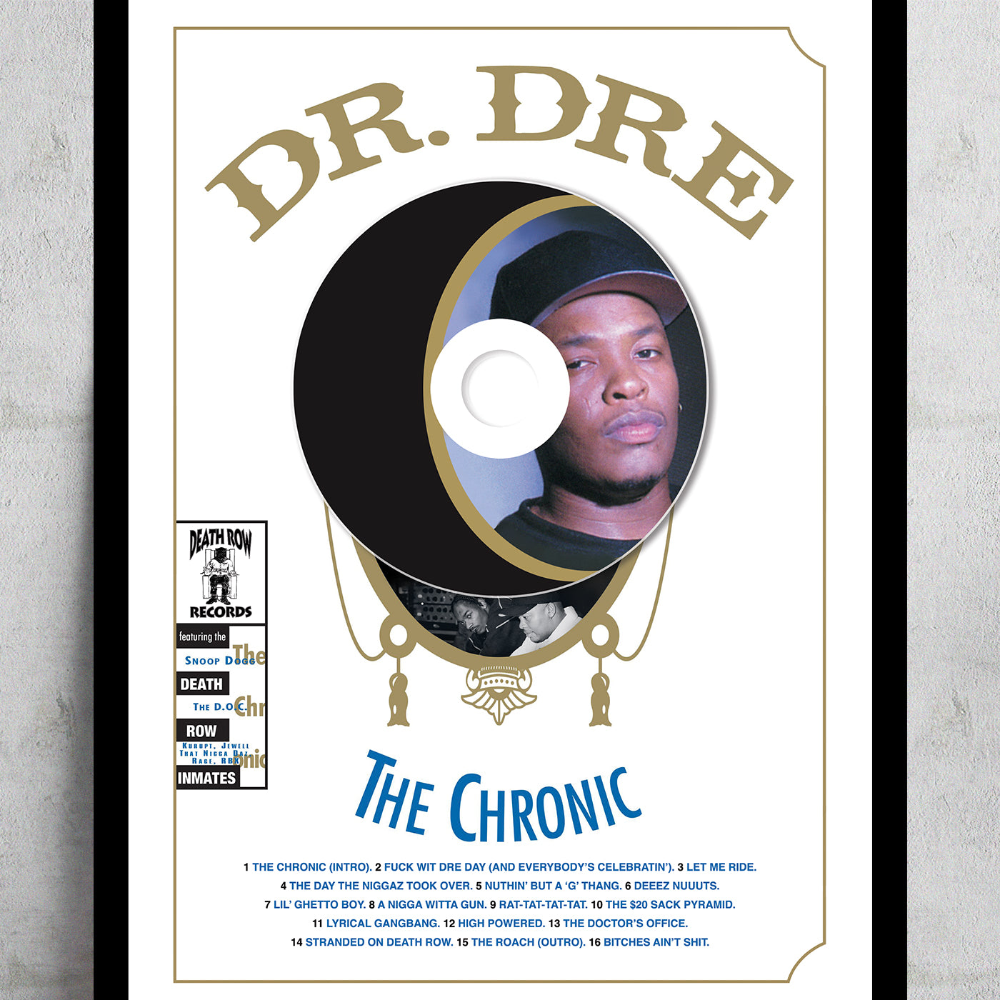 DR. DRE 'THE CHRONIC' FRAMED CD ALBUM PLAQUE