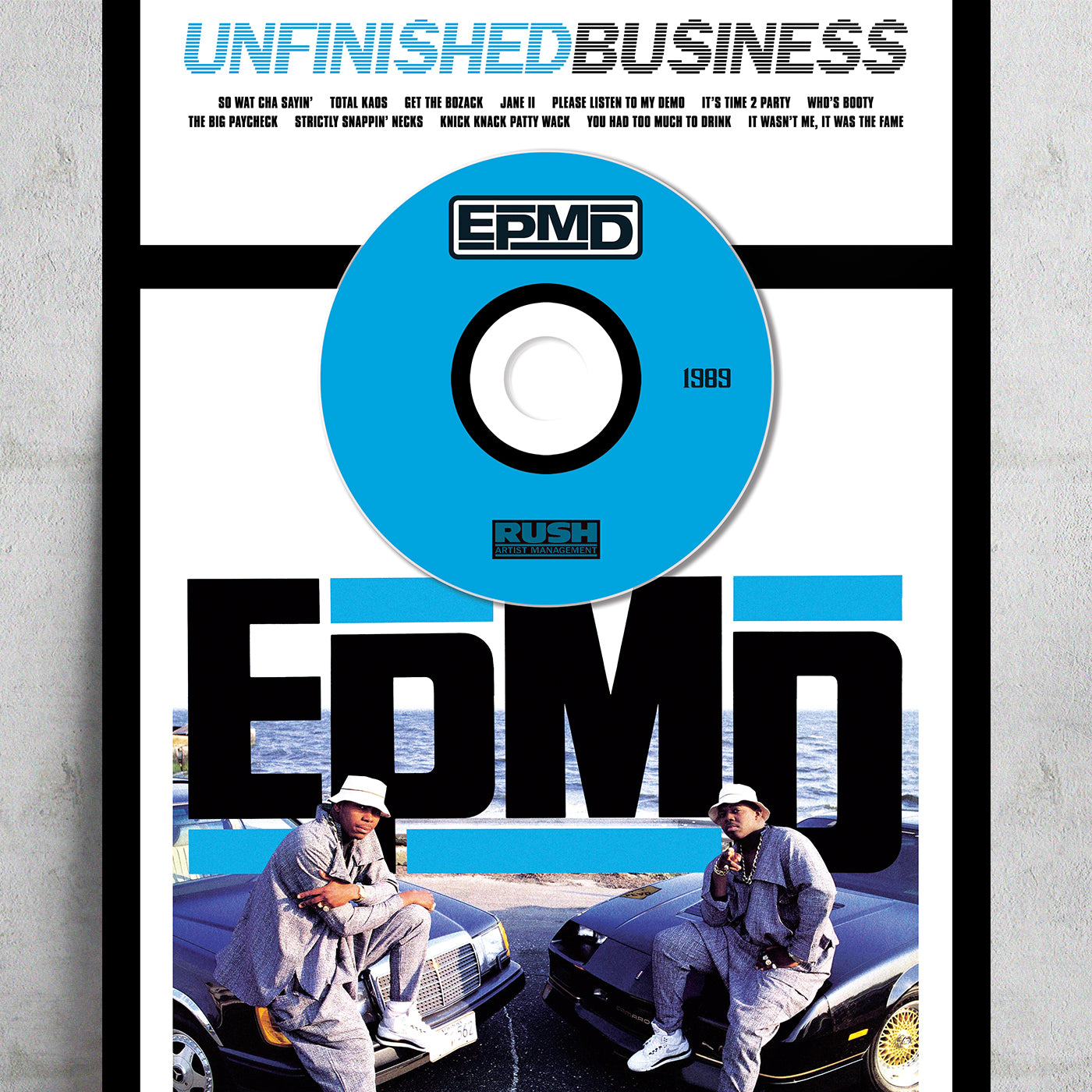 EPMD 'UNFINISHED BUSINESS' FRAMED CD ALBUM PLAQUE